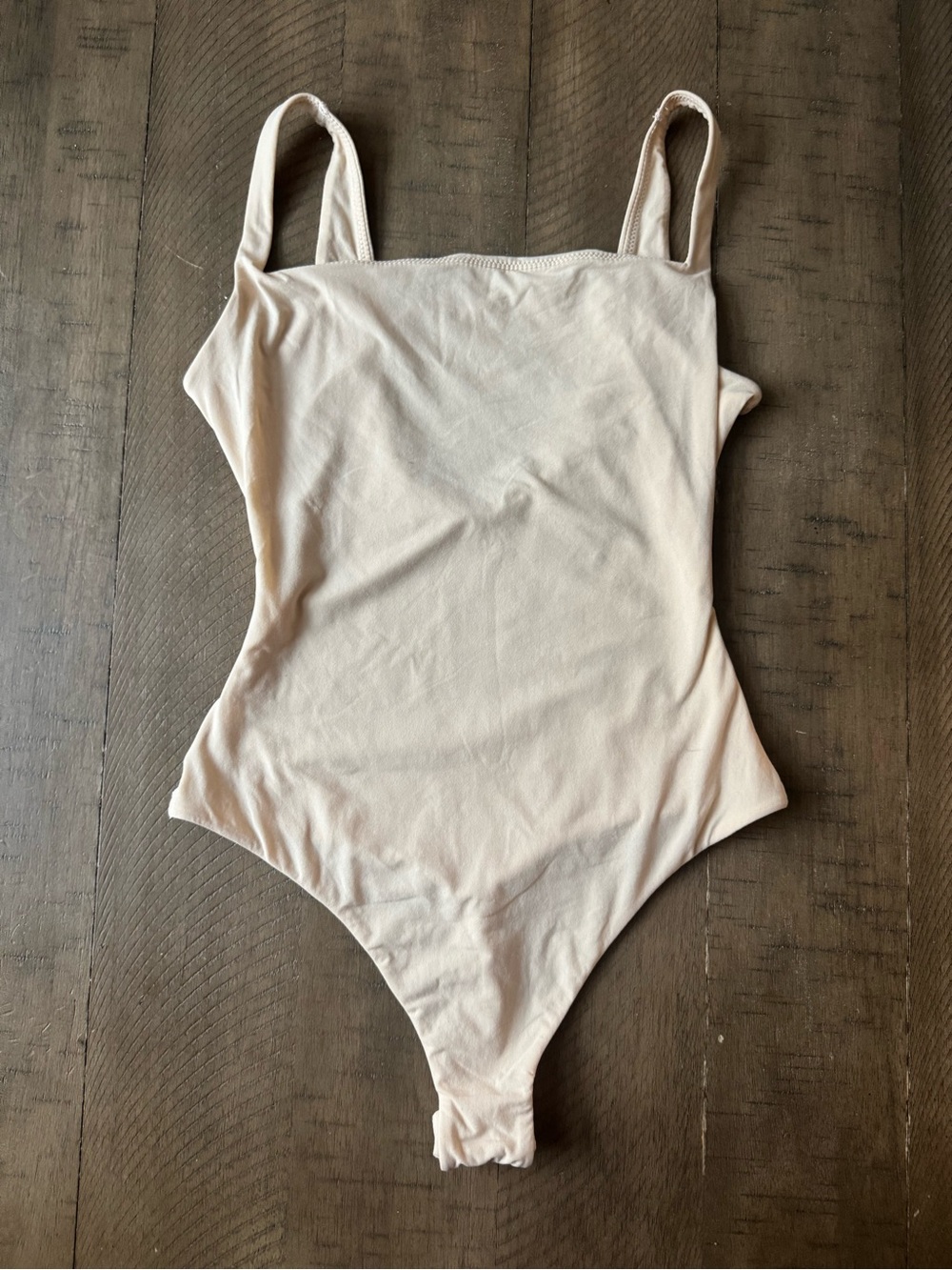 SKIMS Fits Everybody Square Neck Bodysuit in Nude Size: XS